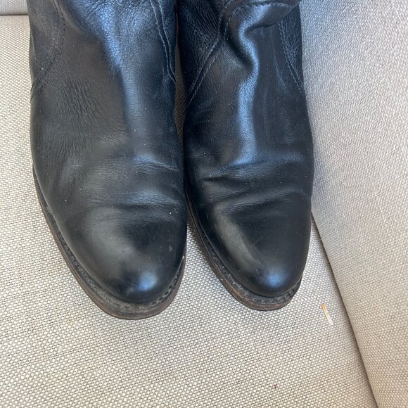FRYE DORADO TALL BLACK BOOTS - Picture 2 of 6
